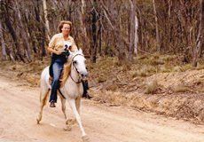 7. Janet on Maizie, Taralga c. 1980